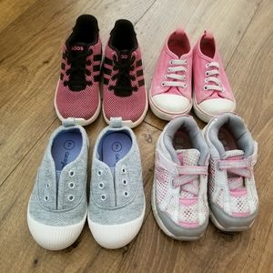 4 pairs toddler girls shoes